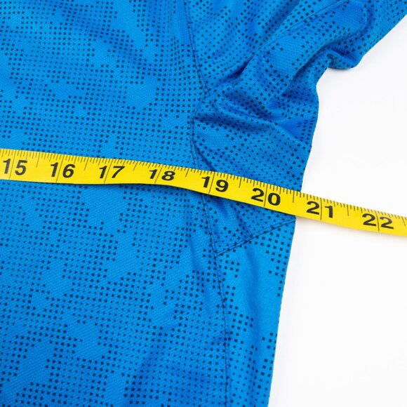 Disney Nike Golf Polo Men's Small Mickey Mouse Dot Camo Dri-Fit Wicking Blue - Picture 15 of 15